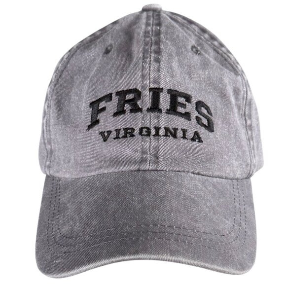 Fries Virginia Gray Baseball Cap One Size Fits All 100% Cotton Adjustable - Picture 1 of 7